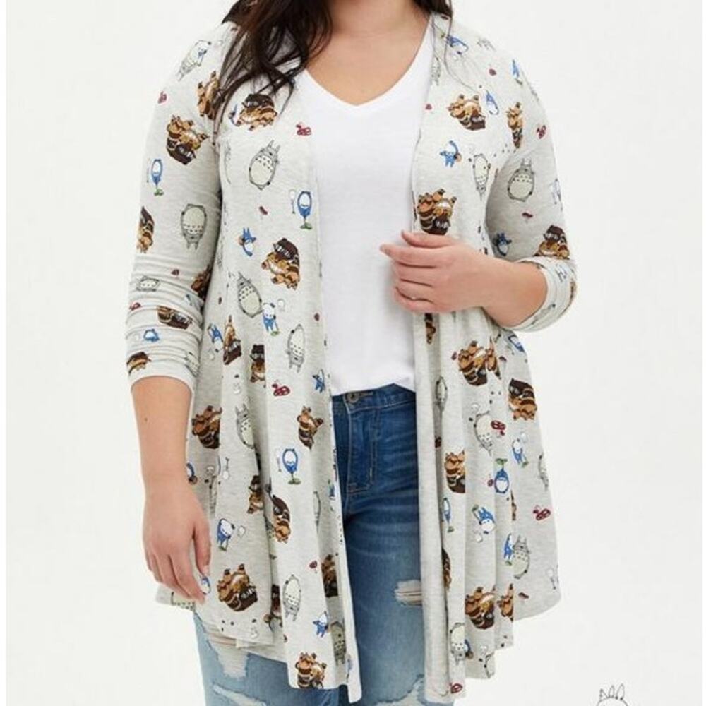 Torrid Plus Size 6 My Neighbor Totoro Fit & Flare Super Soft Cardigan Top Anime